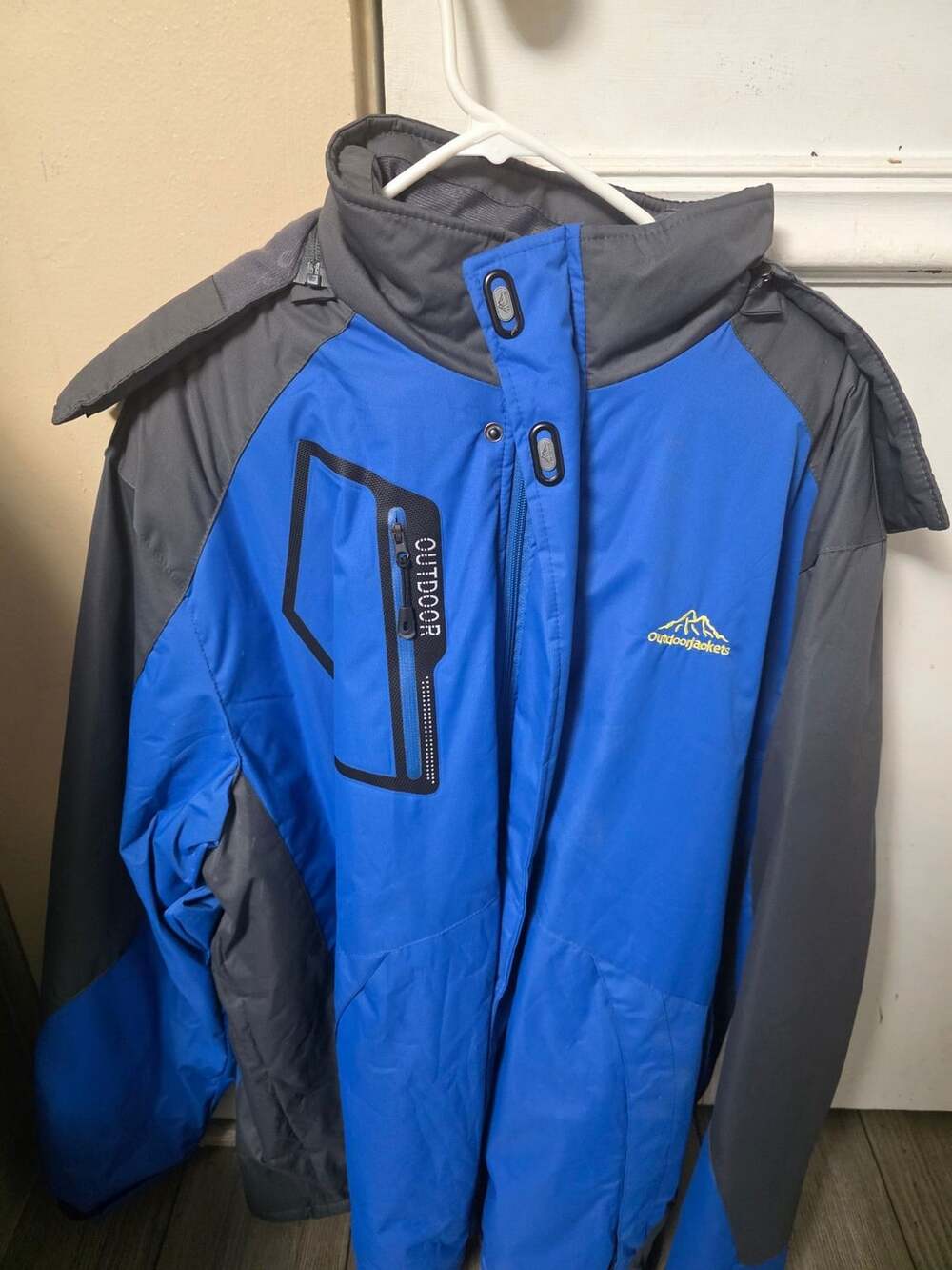 Outdoorjackets Winter Ski Jacket Blue Gray Fleece Lined